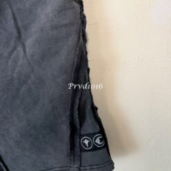 實拍免運 Thug Club 重工水洗仿舊短褲 經典星月刺繡Logo 破壞毛邊 寬鬆休閒短褲 五分褲 寬褲 潮流褲 韓國高街必備 男款:圖片 6