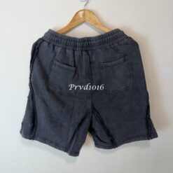 實拍免運 Thug Club 重工水洗仿舊短褲 經典星月刺繡Logo 破壞毛邊 寬鬆休閒短褲 五分褲 寬褲 潮流褲 韓國高街必備 男款:圖片 10