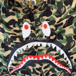 實拍免運 BAPE 經典鯊魚 迷彩圖案 寬鬆休閒短褲 猿人頭 五分褲 寬褲 運動褲 潮流褲 褲子 City Boy 日潮必備 美式街頭 男款：圖片 10