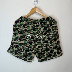 實拍免運 BAPE 經典鯊魚 迷彩圖案 寬鬆休閒短褲 猿人頭 五分褲 寬褲 運動褲 潮流褲 褲子 City Boy 日潮必備 美式街頭 男款：圖片 16