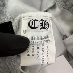 實拍免運 Chrome Hearts 克羅心 經典十字架 皮貼 灰色 短褲 棉質短褲 運動短褲 頂級工藝 潮流穿搭 高街 奢華 美式街頭 潮流風格：圖片 12