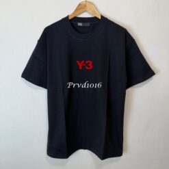 實拍 免運 Y-3 Yohji Yamamoto logo 山本耀司 經典紅字 聯名短T 寬鬆 短袖T恤 高端街頭 潮流必備 黑白雙色：圖片 5