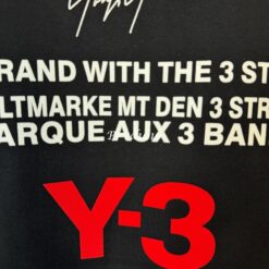 實拍 免運 Y-3 Yohji Yamamoto logo 山本耀司 經典紅字 聯名短T 寬鬆 短袖T恤 高端街頭 潮流必備 黑白雙色：圖片 11