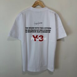 實拍 免運 Y-3 Yohji Yamamoto logo 山本耀司 經典紅字 聯名短T 寬鬆 短袖T恤 高端街頭 潮流必備 黑白雙色：圖片 17