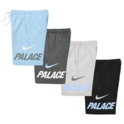 實拍免運 PALACE Nike 聯名款 寬鬆 運動短褲 柔軟親膚 撞色 街頭必備 潮流 逛街 滑板 美式穿搭 日潮風格：圖片 3
