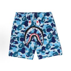 實拍免運 BAPE 經典鯊魚 迷彩圖案 寬鬆休閒短褲 猿人頭 五分褲 寬褲 運動褲 潮流褲 褲子 City Boy 日潮必備 美式街頭 男款：圖片 8