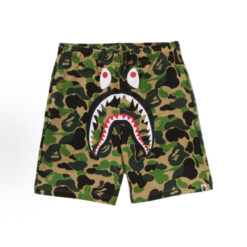 實拍免運 BAPE 經典鯊魚 迷彩圖案 寬鬆休閒短褲 猿人頭 五分褲 寬褲 運動褲 潮流褲 褲子 City Boy 日潮必備 美式街頭 男款：圖片 5