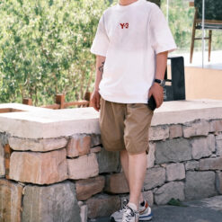 Alternative view of 實拍 免運 Y-3 Yohji Yamamoto logo 山本耀司 經典紅字 聯名短T 寬鬆 短袖T恤 高端街頭 潮流必備 黑白雙色