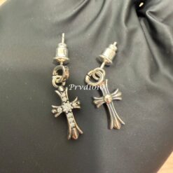 實拍免運 Chrome Hearts CH 克羅心 Baby Fat 經典 十字架 滿鑽 碎鑽 925純銀 垂墜耳環：圖片 12