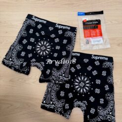 實拍免運 Supreme x Hanes Bandana Boxer Briefs 變形蟲 印花 平角內褲 經典聯名 男款 1組2條裝：圖片 9
