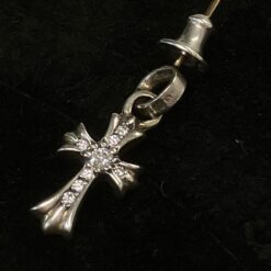 實拍免運 Chrome Hearts CH 克羅心 Baby Fat 經典 十字架 滿鑽 碎鑽 925純銀 垂墜耳環