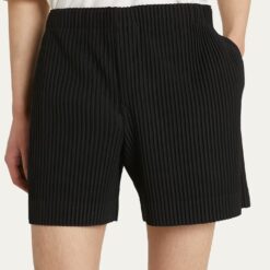 實拍免運 Homme Plisse Issey Miyake 三宅一生 經典立體壓褶短褲 男款 黑色 灰色 上課 運動 逛街 出國 旅行:圖片 3