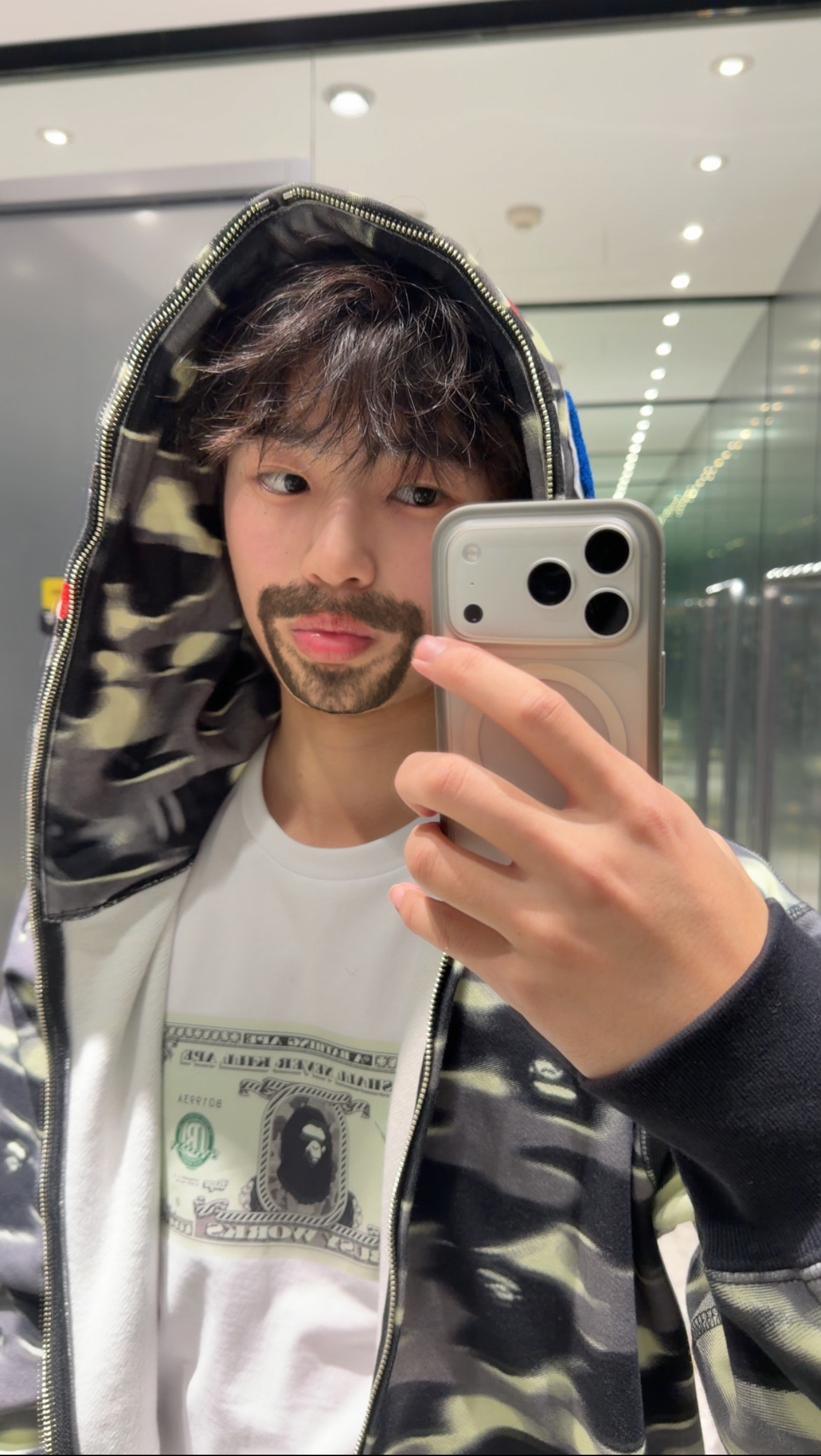 (現貨專區) A BATHING APE Bape 經典美金 猿人頭 短袖:圖片 3