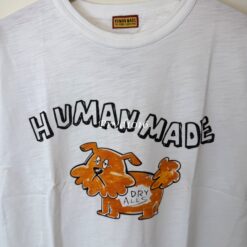 實拍免運 HUMAN MADE 復古竹節棉 厭世狗 橘色毛絨小狗 短袖 短T T恤 男女同款:圖片 15