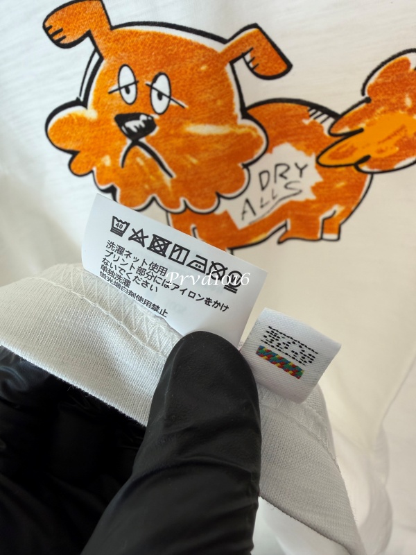實拍免運 HUMAN MADE 復古竹節棉 厭世狗 橘色毛絨小狗 短袖 短T T恤 男女同款:圖片 19