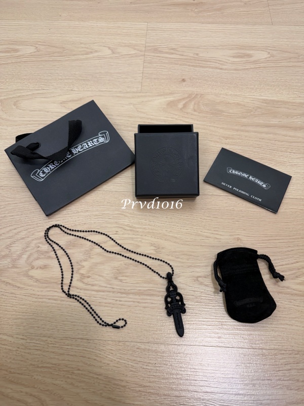 實拍免運 Chrome Hearts CH 克羅心 黑化 Dagger 寶劍 橡膠 矽膠 項鍊:圖片 6