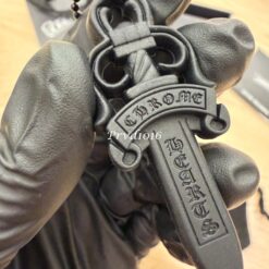 實拍免運 Chrome Hearts CH 克羅心 黑化 Dagger 寶劍 橡膠 矽膠 項鍊:圖片 9