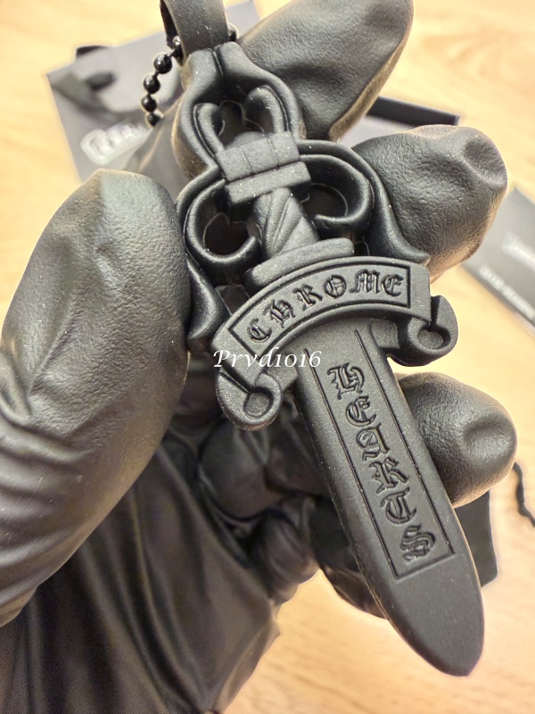 實拍免運 Chrome Hearts CH 克羅心 黑化 Dagger 寶劍 橡膠 矽膠 項鍊:圖片 9