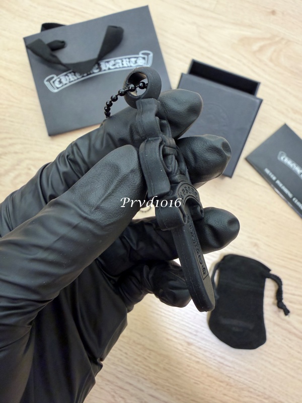 實拍免運 Chrome Hearts CH 克羅心 黑化 Dagger 寶劍 橡膠 矽膠 項鍊:圖片 10