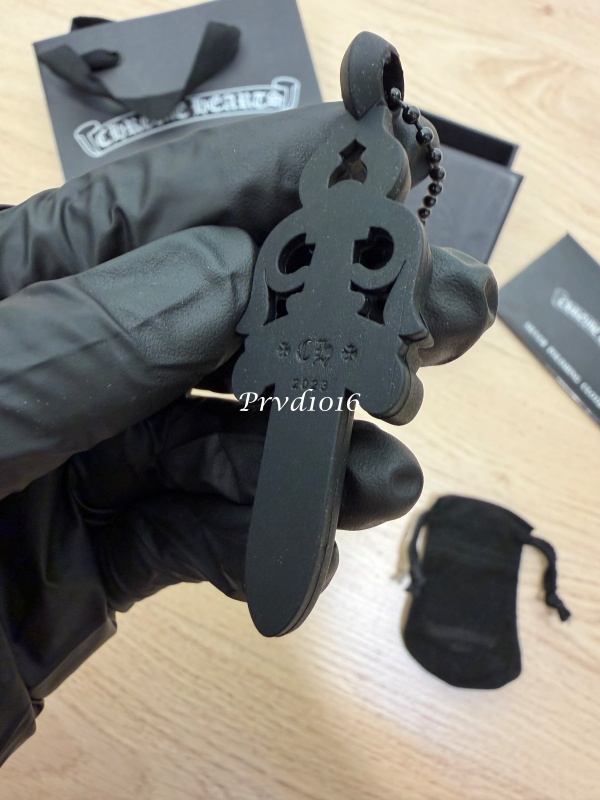 實拍免運 Chrome Hearts CH 克羅心 黑化 Dagger 寶劍 橡膠 矽膠 項鍊:圖片 13