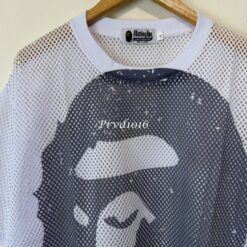 實拍免運 A Bathing Ape BAPE 經典大猿人 Mesh Tee 網眼透氣短袖 洞洞衣 潮流 男女同款 疊穿 街頭 寬鬆 穿搭：圖片 9