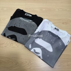 實拍免運 A Bathing Ape BAPE 經典大猿人 Mesh Tee 網眼透氣短袖 洞洞衣 潮流 男女同款 疊穿 街頭 寬鬆 穿搭：圖片 24