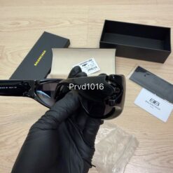 實拍免運 Balenciaga BB0157S 001 巴黎世家 經典 黑框 亮黑 貓眼 墨鏡 太陽眼鏡：圖片 19