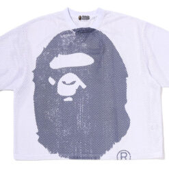 實拍免運 A Bathing Ape BAPE 經典大猿人 Mesh Tee 網眼透氣短袖 洞洞衣 潮流 男女同款 疊穿 街頭 寬鬆 穿搭：圖片 4