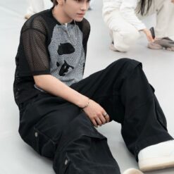 實拍免運 A Bathing Ape BAPE 經典大猿人 Mesh Tee 網眼透氣短袖 洞洞衣 潮流 男女同款 疊穿 街頭 寬鬆 穿搭：圖片 3
