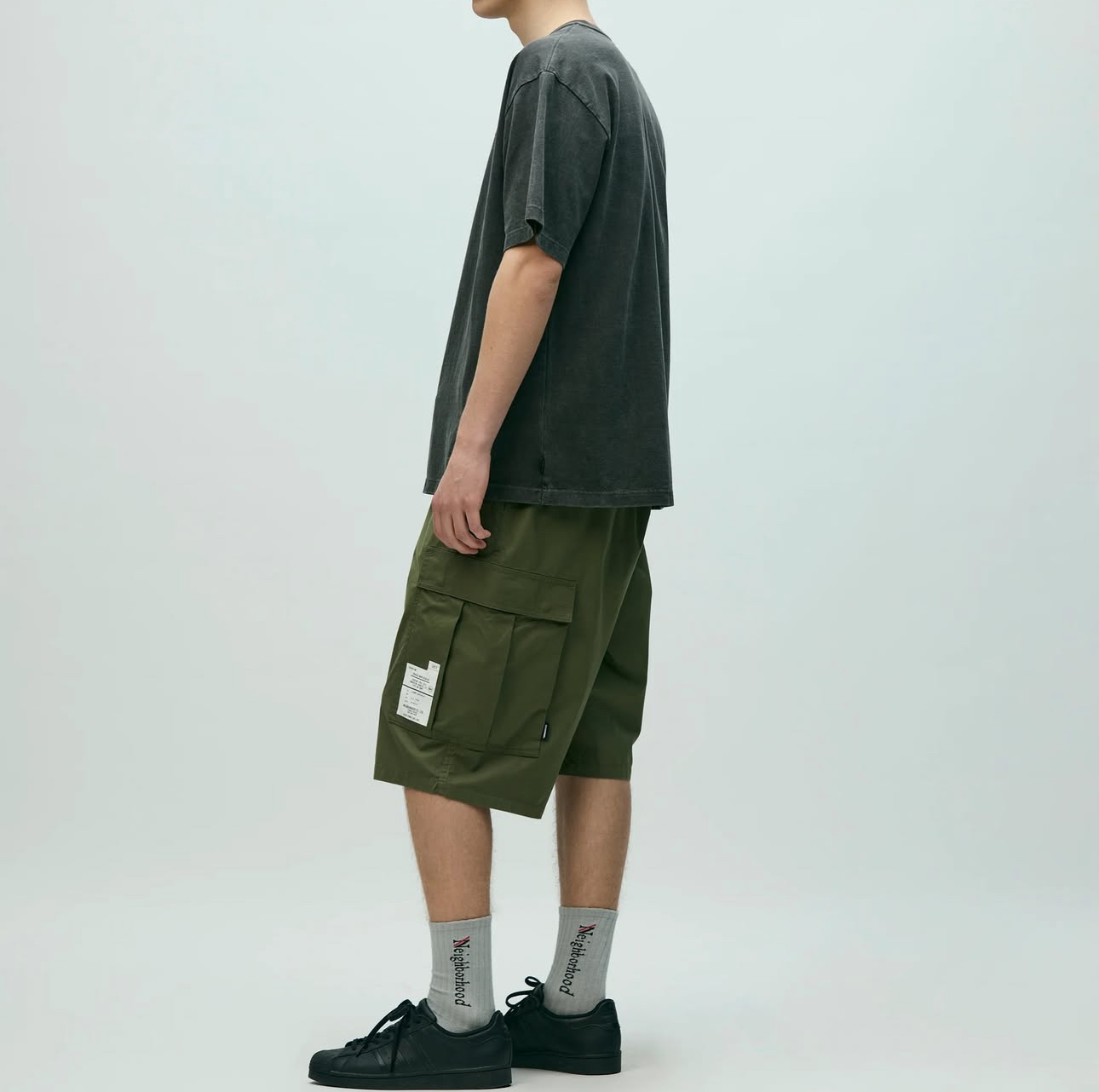 實拍免運 NEIGHBORHOOD NBHD 26SS 工裝短褲 大口袋 防風 鬆緊腰 休閒 男女同款 潮流 街頭 穿搭 瀧澤伸介:圖片 3