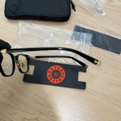 實拍免運 Chrome Hearts 克羅心 DARLIN BK 經典黑框 鏡框 明星同款 高級板材 純銀銀飾 男生 女生 潮流 穿搭:圖片 9