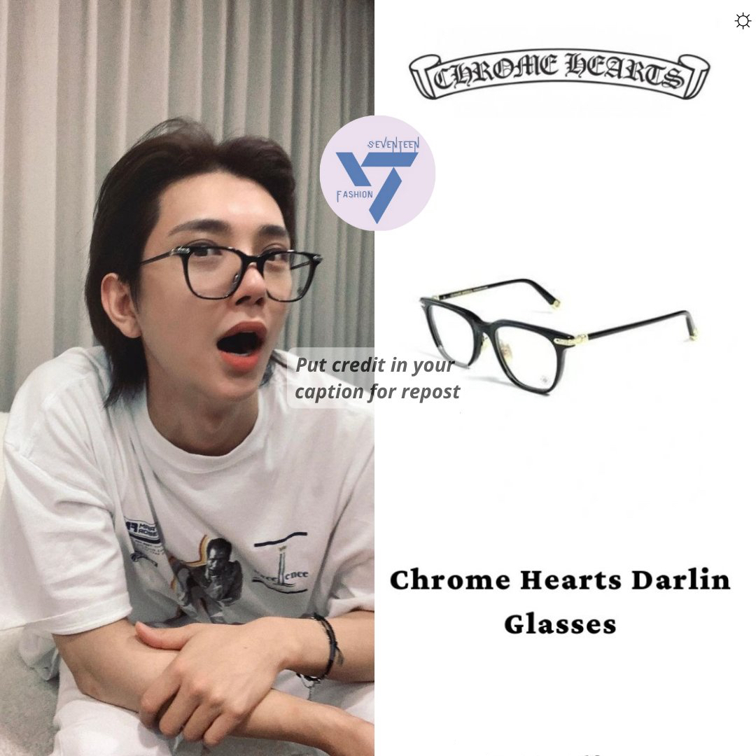 實拍免運 Chrome Hearts 克羅心 DARLIN BK 經典黑框 鏡框 明星同款 高級板材 純銀銀飾 男生 女生 潮流 穿搭:圖片 2