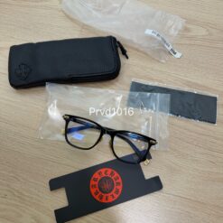 實拍免運 Chrome Hearts 克羅心 DARLIN BK 經典黑框 鏡框 明星同款 高級板材 純銀銀飾 男生 女生 潮流 穿搭:圖片 16