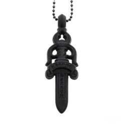 實拍免運 Chrome Hearts CH 克羅心 黑化 Dagger 寶劍 橡膠 矽膠 項鍊