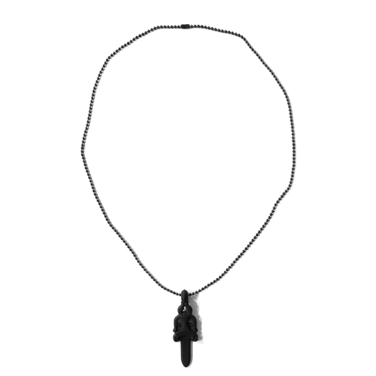 實拍免運 Chrome Hearts CH 克羅心 黑化 Dagger 寶劍 橡膠 矽膠 項鍊:圖片 3