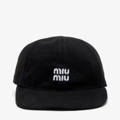 Alternative view of 實拍免運 Miu Miu 經典刺繡LOGO 復古短簷棒球帽 男女同款 百搭老帽 潮流穿搭 遮陽帽 鴨舌帽 街頭質感 質感配件