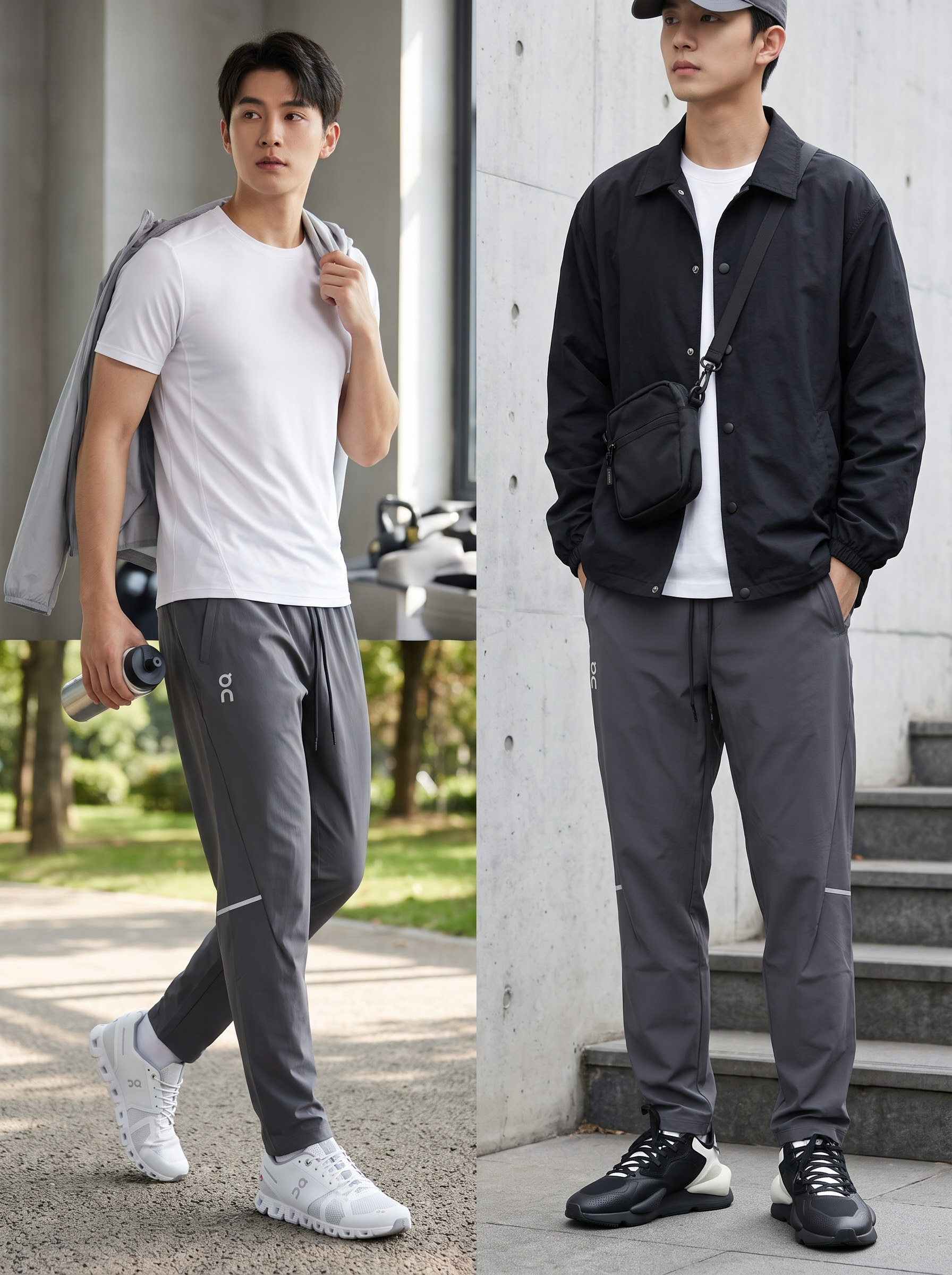 實拍免運 On Running Weather Pants 瑞士機能 輕量防風束口長褲 男款 灰色 跑步 訓練 城市機能 穿搭 戶外