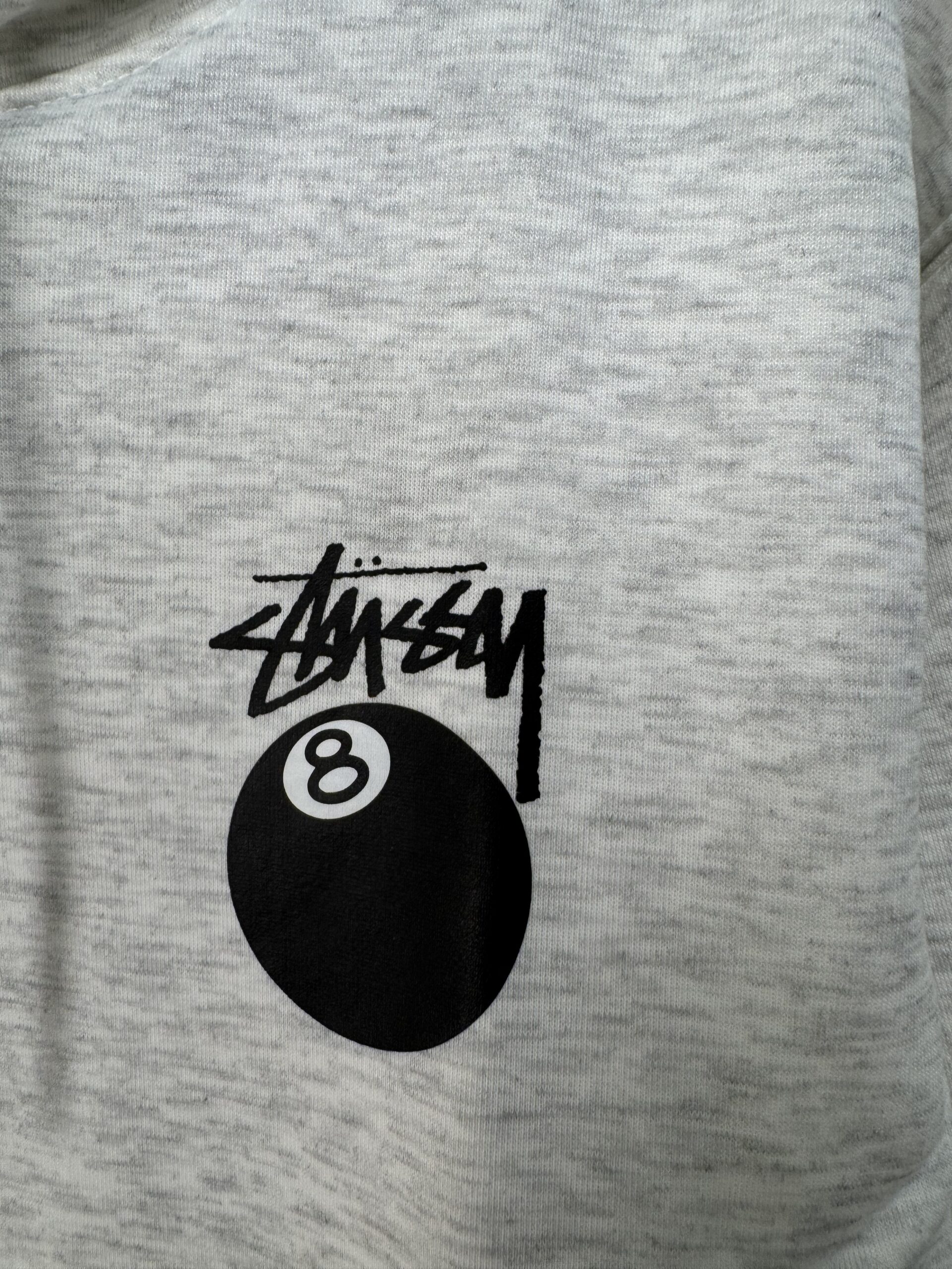 (現貨專區) 實拍免運 Stussy 8 Ball 經典八號球 字母 Logo 刷毛連帽外套 拉鍊外套 潮流男女同款 灰色:圖片 5