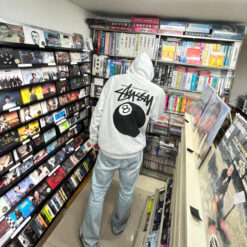 (現貨專區) 實拍免運 Stussy 8 Ball 經典八號球 字母 Logo 刷毛連帽外套 拉鍊外套 潮流男女同款 灰色