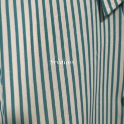 (現貨專區)實拍免運 Louis Vuitton LV 條紋刺繡長袖襯衫 清新質感 休閒 潮流 穿搭 男款 薄荷綠/白條紋：圖片 14