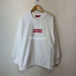 實拍免運 Supreme 25FW Washed Box Logo Crewneck 水洗 經典 盒標 衛衣 長袖大學T 男女同款 黑灰白紅深藍：圖片 15