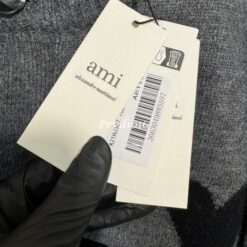 實拍免運 AMI Paris 經典大愛心 LOGO 羊毛針織外套 男女同款 圓領開衫 百搭情侶款 潮流穿搭 針織衫 質感配件:圖片 10