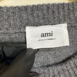 實拍免運 AMI Paris 經典大愛心 LOGO 羊毛針織外套 男女同款 圓領開衫 百搭情侶款 潮流穿搭 針織衫 質感配件:圖片 14