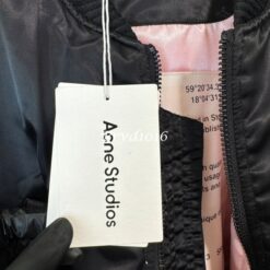 實拍免運 Acne Studios 經典標誌 緞面飛行夾克 飛行外套 男女同款 字母印花 夾克外套 潮流穿搭 質感配件:圖片 12
