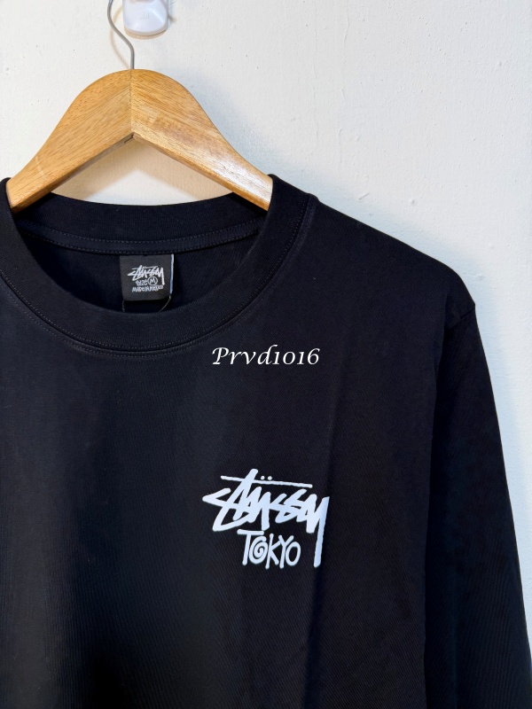 (現貨專區)實拍免運 Stussy TOKYO 東京限定 經典簽名 Logo 字母 長袖T恤 長T 潮流男女同款 黑色:圖片 4