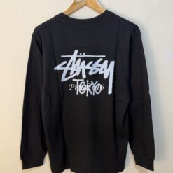 (現貨專區)實拍免運 Stussy TOKYO 東京限定 經典簽名 Logo 字母 長袖T恤 長T 潮流男女同款 黑色:圖片 9