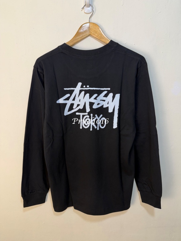 (現貨專區)實拍免運 Stussy TOKYO 東京限定 經典簽名 Logo 字母 長袖T恤 長T 潮流男女同款 黑色:圖片 9