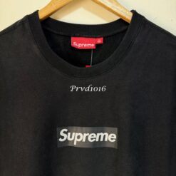 實拍免運 Supreme 25FW Washed Box Logo Crewneck 水洗 經典 盒標 衛衣 長袖大學T 男女同款 黑灰白紅深藍：圖片 16