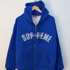 實拍免運 Supreme Arc Thermal Lined Zip Up Hooded Sweatshirt 弧形字母 反光 Logo 華夫格內裡 重磅連帽外套 頂級潮流 美式街頭 穿搭 男款：圖片 5
