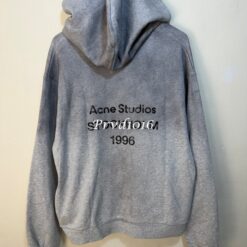 實拍免運 Acne Studios 1996 字母印花 手工噴砂做舊 質感連帽T恤 慵懶風 美式街頭 潮流穿搭 男女同款：圖片 21